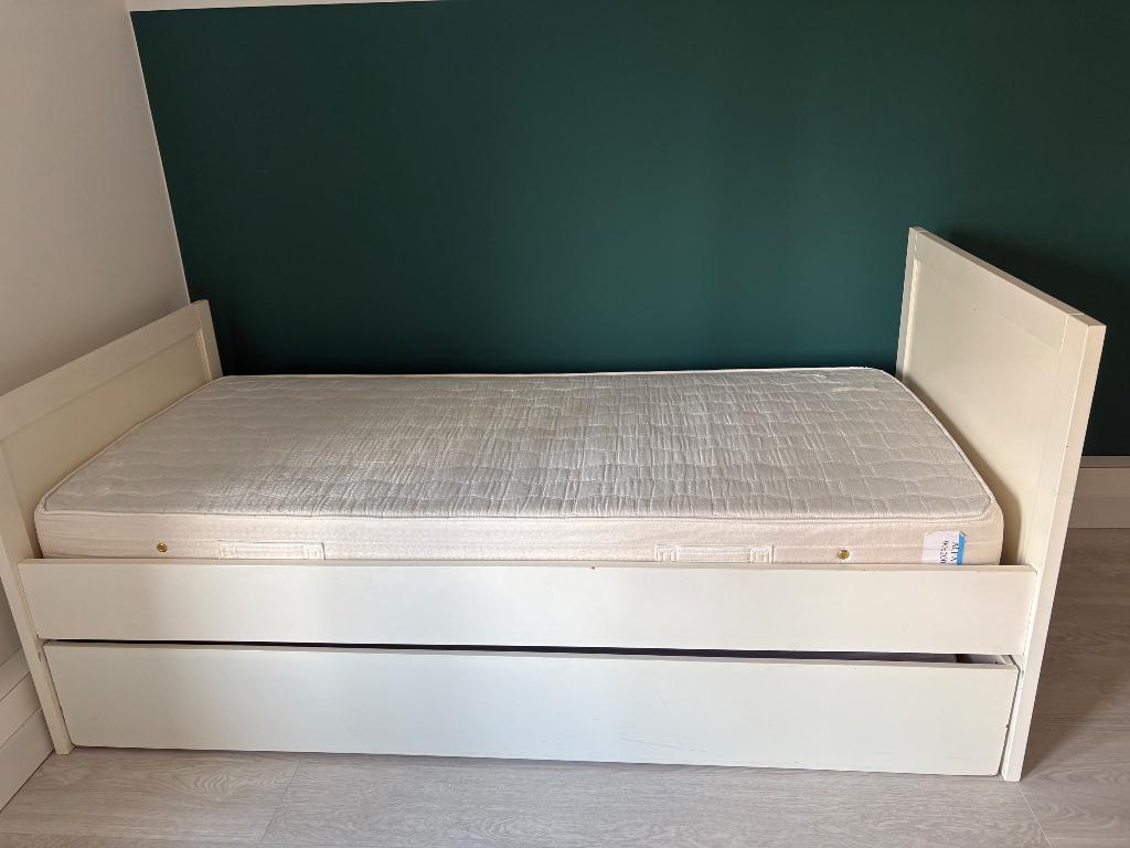 Bed, Maison & Meubles, Chambre à coucher | Lits, 90 cm, Enlèvement, Utilisé, 200 cm