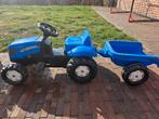 New holland tractor met kar - kleuter, Enlèvement, Comme neuf, Véhicule à pédales