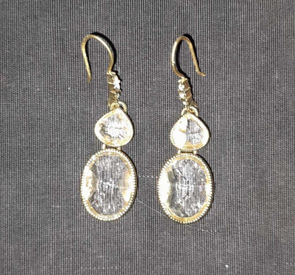 Prachtige vintage oorhangers Monet., Handtassen en Accessoires, Antieke sieraden, Ophalen of Verzenden, Oorbellen, Verguld