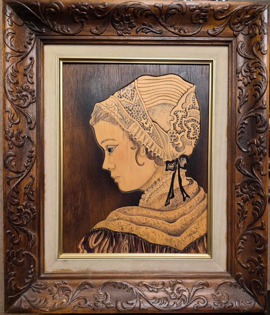 Houtsnede door C. Tortel, Ophalen