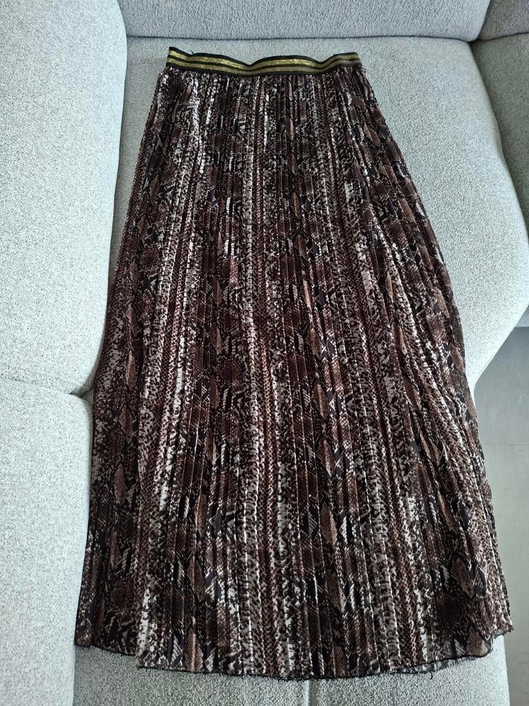 Jupe mi-longue plissée Terra di Siena — Taille M/L, Vêtements | Femmes, Jupes, Porté, Taille 38/40 (M), Sous le genou, Enlèvement