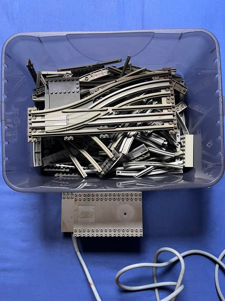 Vintage LEGO rails met transfo, Ophalen, Zo goed als nieuw, Lego