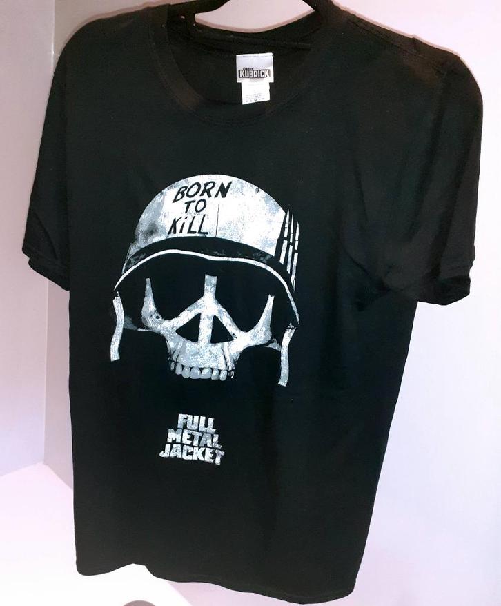 Zwarte T-Shirt heren full metal jacket Stanley Kubrick M, Kleding | Heren, T-shirts, Nieuw, Maat 48/50 (M), Zwart, Ophalen of Verzenden