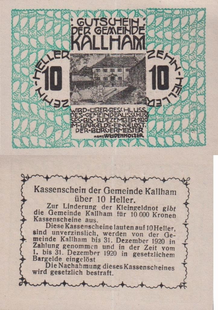 Kallham, Postzegels en Munten, Bankbiljetten | Europa | Niet-Eurobiljetten, Setje, Oostenrijk, Ophalen of Verzenden