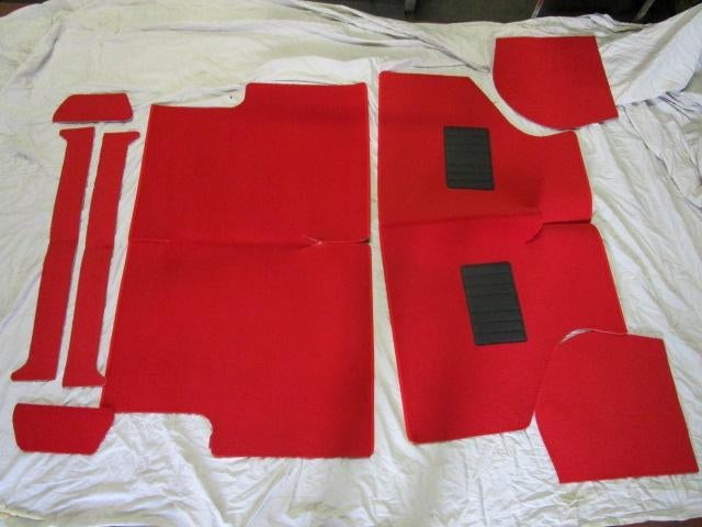 mattenset deluxe, saloon, rood, Klassieke Mini Cooper, Auto-onderdelen, Interieur en Bekleding, Mini, Rover, Austin, Nieuw, Ophalen
