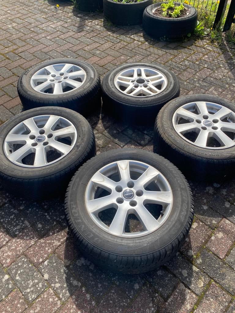Auto banden met velg, Ophalen, Gebruikt, 155 mm, 16 inch