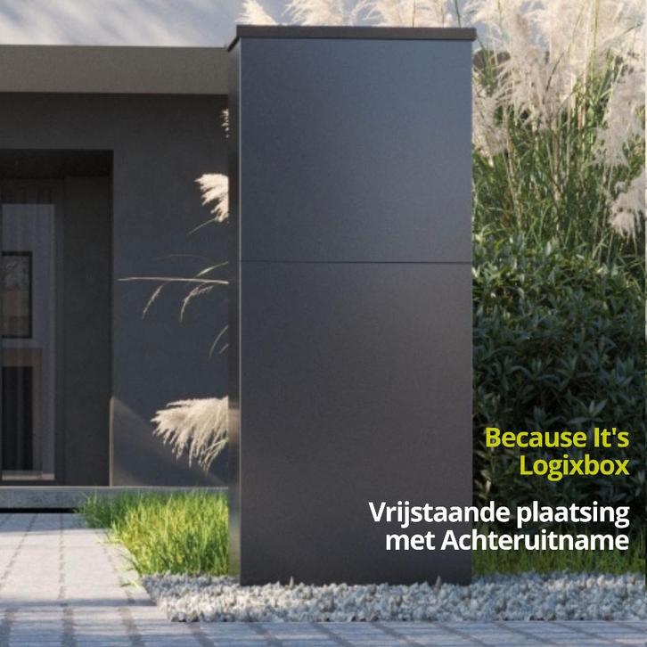 LOGIXBOX - Brievenbus voor pakketten en post - ACTIE, Tuin en Terras, Brievenbussen, Nieuw, Staande brievenbus, Staal, Ophalen of Verzenden