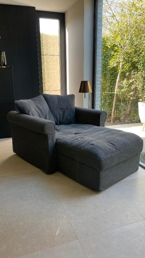 Ikea Grünlid lounge, Huis en Inrichting, Zetels | Zetels en Chaises Longues, Gebruikt, Eenpersoons, Stof, Ophalen