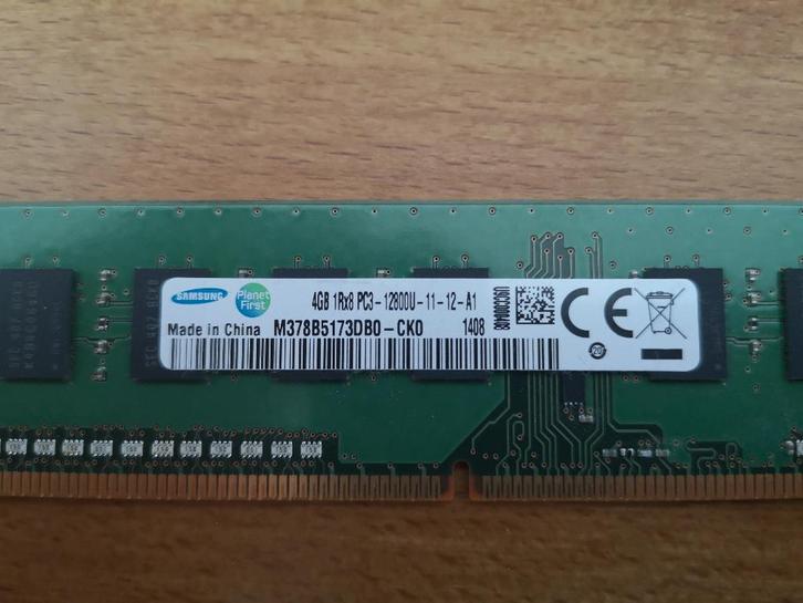 RAM Samsung 4GB PC3 DDR3 12800U 1600MHz, Informatique & Logiciels, Mémoire RAM, Comme neuf, Desktop, 4 GB, DDR3, Enlèvement ou Envoi