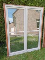 houten raam, Double vitrage, 120 à 160 cm, Fenêtre de façade ou Vitre, Enlèvement