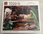 Puzzel King 1000st Puppies on stairs, Ophalen, Zo goed als nieuw