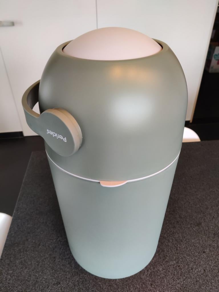 Seau à couches Pericles, vert mat avec 2 rouleaux, Enlèvement