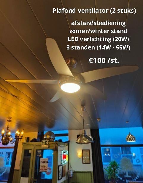 Planfond Ventilator (2Stuks), Electroménager, Ventilateurs, Enlèvement, Ventilateur avec télécommande, Utilisé, Ventilateur de plafond