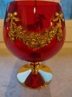 Voetbokaal/beker Ludwig Moser Karlsbad glas 19e eeuw, Antiek en Kunst, Ophalen of Verzenden