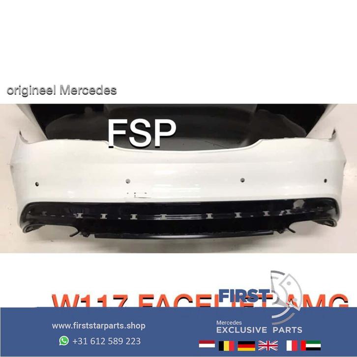 W117 X117 CLA Facelift AMG Achterbumper Mercedes 2013-2019 +, Auto-onderdelen, Carrosserie, Bumper, Mercedes-Benz, Achter, Gebruikt