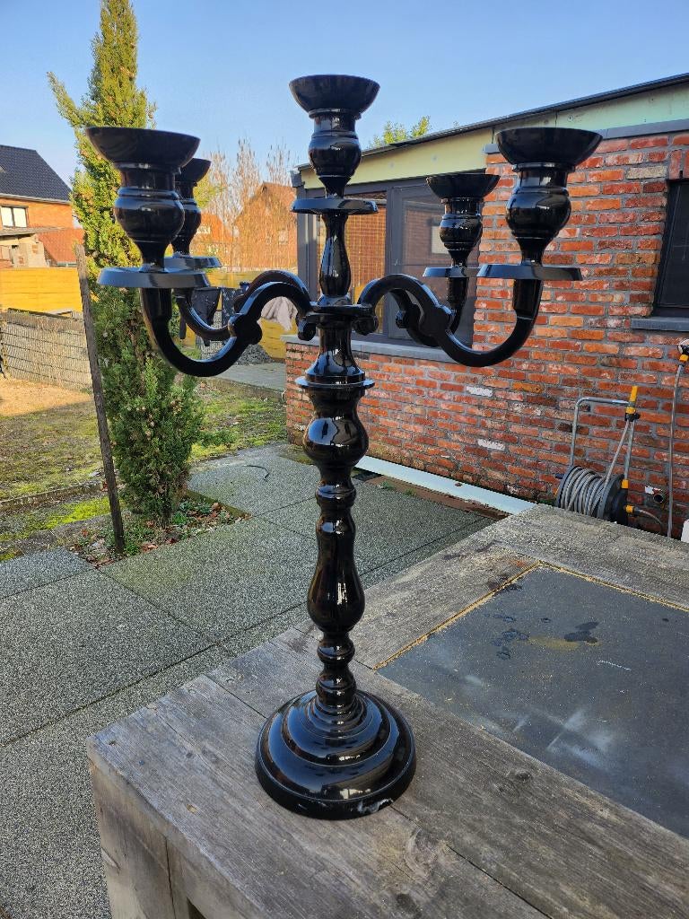 Zwarte Kandelaar, Ophalen, Gebruikt, Zwart, Kandelaar