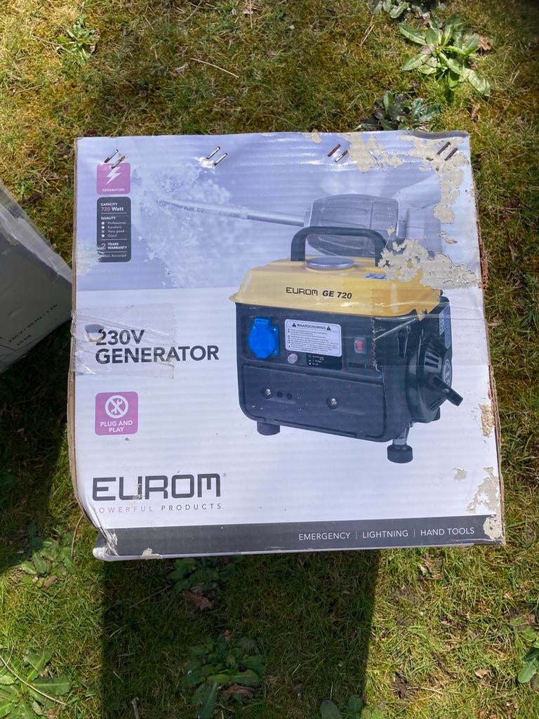 compacte benzine noodstroomaggregaat (generator) nieuw, Doe-het-zelf en Bouw, Ophalen, Zo goed als nieuw, Benzine