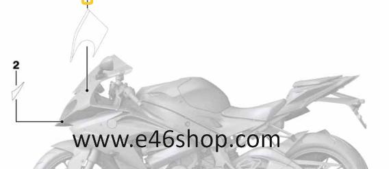 STIKKER BMW S1000RR RECHTS OE 51148551916 NIEUW, Motoren, -, -, Nieuw, Ophalen of Verzenden