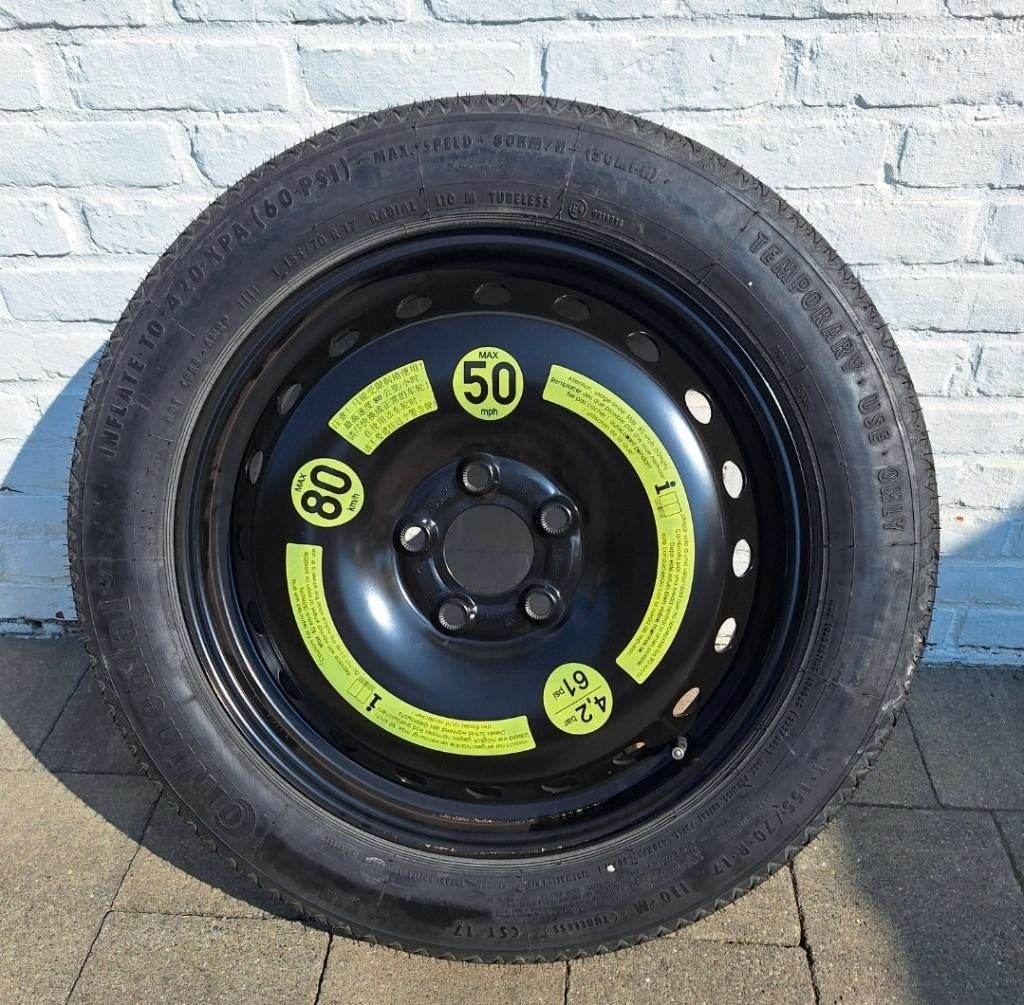 Reservewiel voor Mercedes, Ophalen, 155 mm, Banden en Velgen, Nieuw