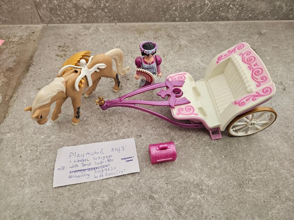 Playmobil Prinses met koets 5143, Ophalen of Verzenden, Gebruikt, Complete set