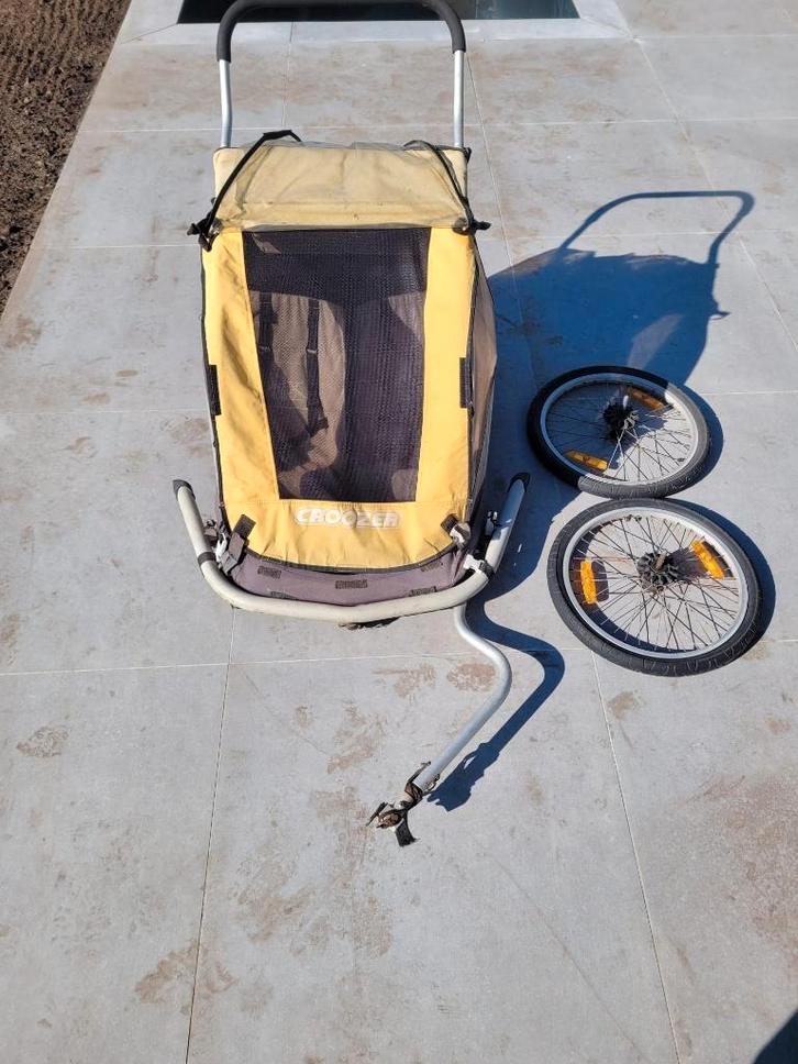 Fietskar Croozer 2 kinderen, Vélos & Vélomoteurs, Accessoires vélo | Remorques, Utilisé, Remorque pour enfant, 20 à 40 kg, Enlèvement