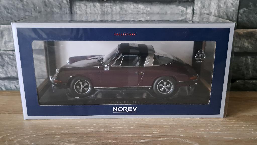 Porsche 911 Targa 1971 1/18éme, Auto, Norev, Ophalen of Verzenden, Norev