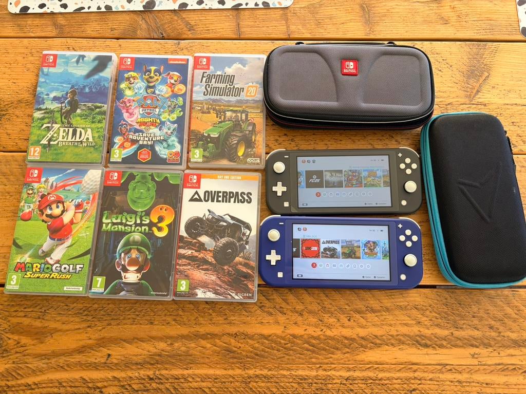 2x Nintendo switch lite with 6 games, Ophalen, Zo goed als nieuw