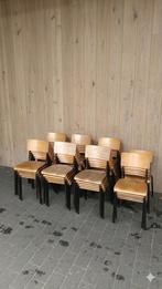 Lot vintage schoolstoelen 36st, Huis en Inrichting, Stoelen, Ophalen, Gebruikt, Bruin, Vijf, Zes of meer stoelen