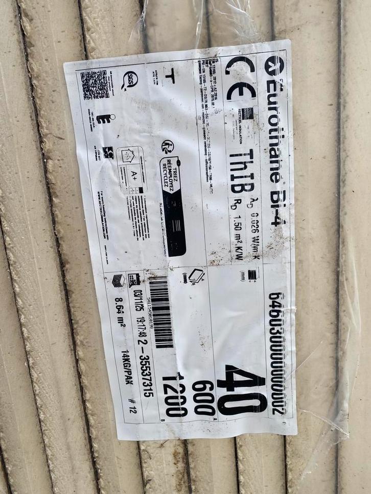 Recticel isolatiepanelen 4cm dik, lamda 0,026, Bricolage & Construction, Isolation & Étanchéité, Neuf, Isolation de sol, Mousse rigide (PIR)