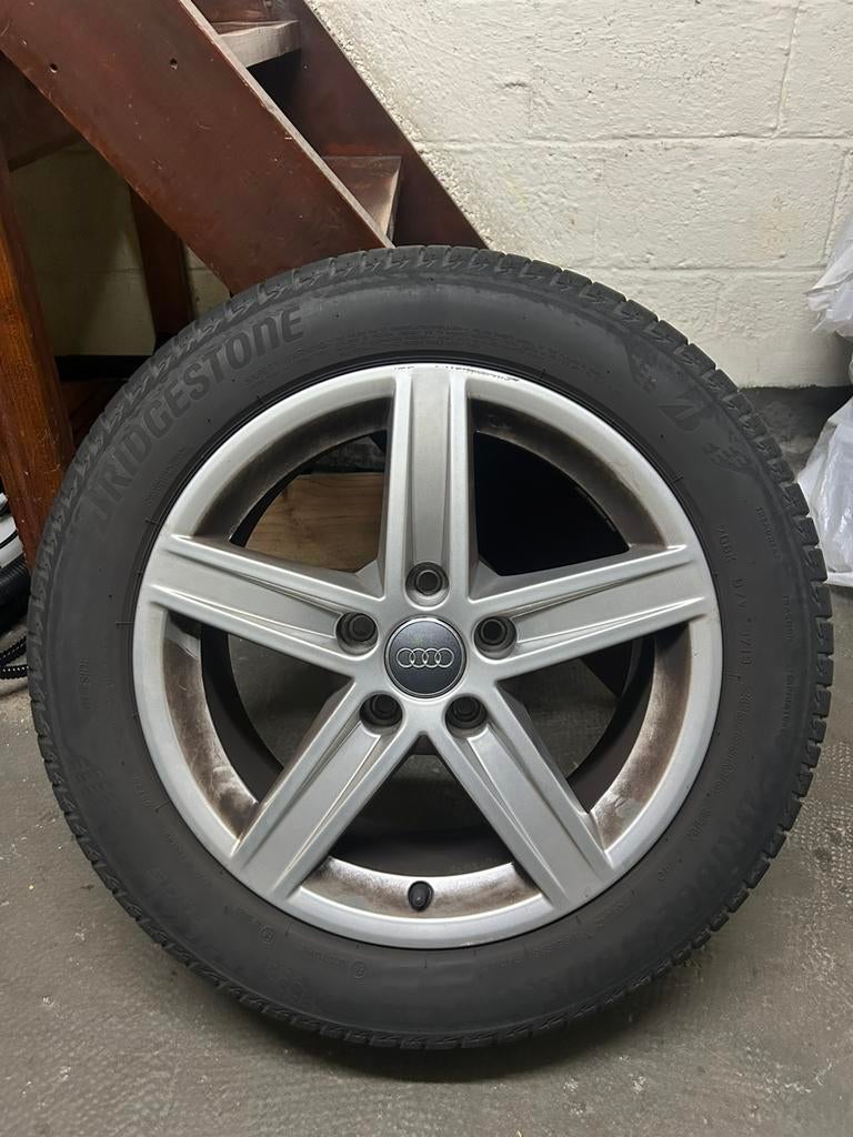 Originele Audi 16inch banden + velg 4stuks (5x112) MOET WEG, Pneus et Jantes, 16 pouces, Véhicule de tourisme, Pneus été