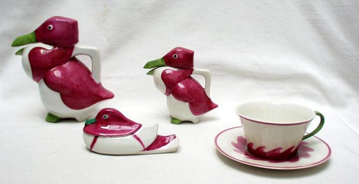 Art Deco Theeset-Edouard Marcel Sandoz., Antiek en Kunst, Antiek | Porselein, Ophalen of Verzenden