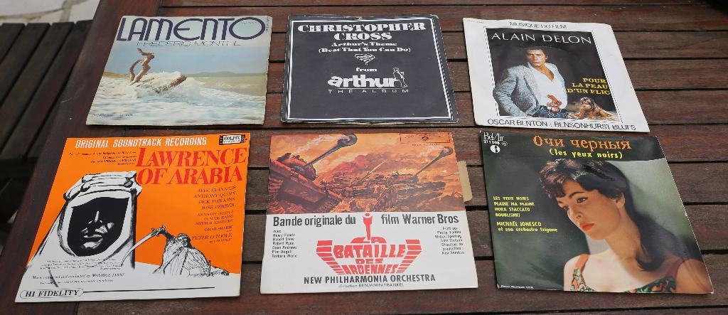 45 rpm - set van 6 - filmmuziek, Cd's en Dvd's, Ophalen of Verzenden