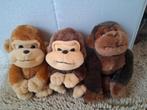 3 aapjes, Kinderen en Baby's, Speelgoed | Knuffels en Pluche, Ophalen of Verzenden