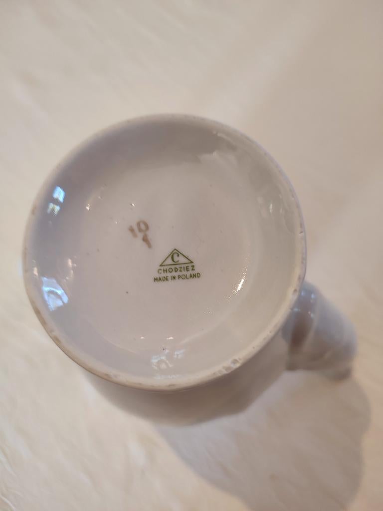 Cafetière, pot à lait et sucrier - porcelaine Pologne, Enlèvement