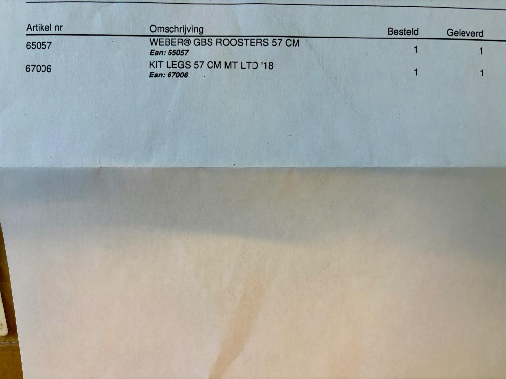 Inox rooster Weber 57cm, Ophalen, Nieuw