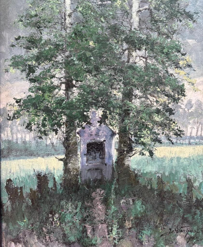 Kapelletje - Jos Van Hoof (Borgerhout 1889 - Schilde 1937), Antiek en Kunst, Kunst | Schilderijen | Klassiek, Ophalen