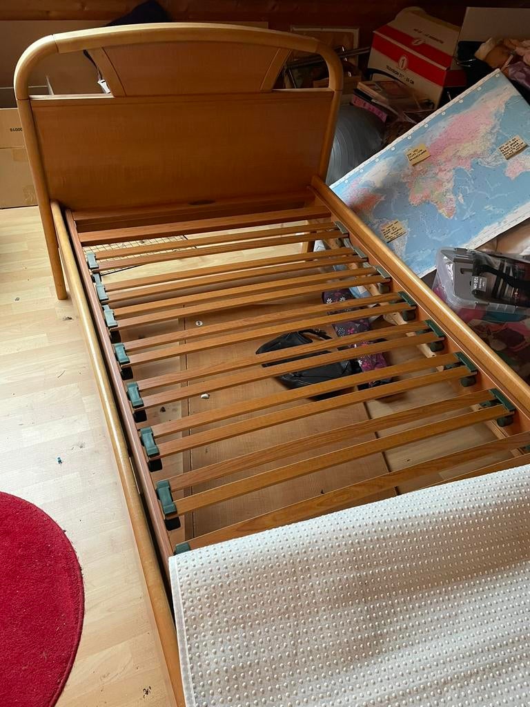 Eenpersoonsslaapkamer, Huis en Inrichting, Slaapkamer | Complete slaapkamers, Ophalen, Gebruikt, Eenpersoons, Eik