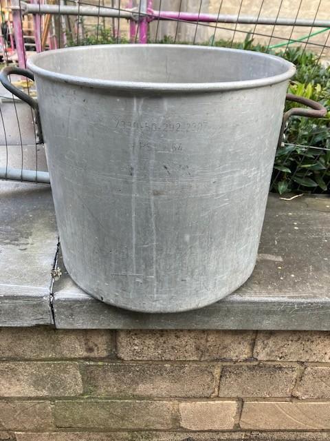 OUDE ALUMINIUM KOOKPOT H : 43 CM, DIAM : 44 CM, Antiek en Kunst, Antiek | Email, Ophalen of Verzenden