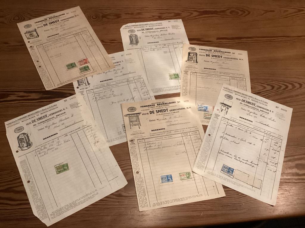 Oude facturen Fobrux, Collections, Enlèvement, Utilisé