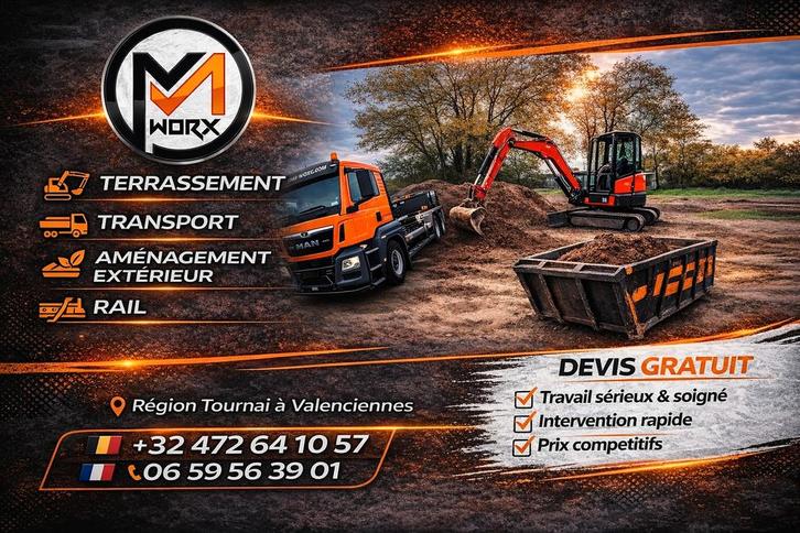 Terrassement, démolition, container, aménagement, Services & Professionnels, Entrepreneurs