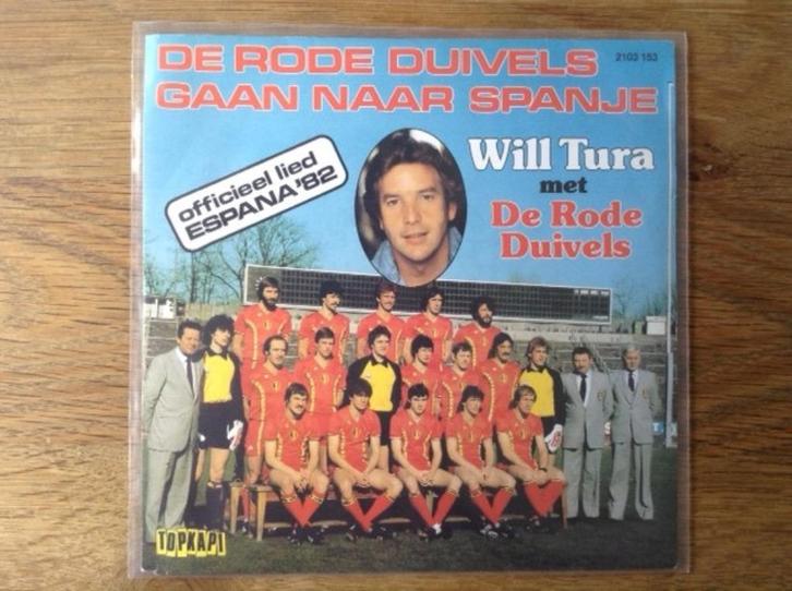 single will tura met de rode duivels, Cd's en Dvd's, Vinyl Singles, Single, Nederlandstalig, 7 inch, Ophalen of Verzenden