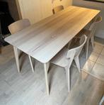 Lisabo eettafel met 4 stoelen en bijhorende salontafel, Huis en Inrichting, Tafels | Eettafels, Ophalen, Zo goed als nieuw