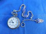 Roskopf Patent Tollet Zeldzaam Zakhorloge, Handtassen en Accessoires, Horloges | Antiek, Overige materialen, Zakhorloge, Met ketting