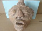 Bodemvondst 19e eeuw of ouder antieke kop Azteken beeld 18cm, Antiek en Kunst, Ophalen of Verzenden