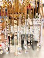 Extra grote Teardrop kroonluchter met glazen pegels, Antiek en Kunst, Ophalen