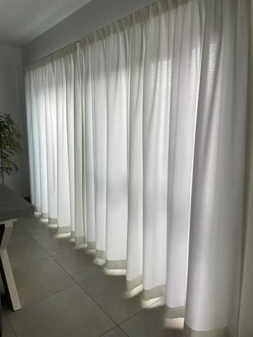Witte gordijnen, 200 cm ou plus, Comme neuf, Enlèvement, 200 cm ou plus
