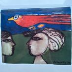 Ingelijste reproductie van Corneille.  "Une Oiseau Passe.", Ophalen, Zo goed als nieuw, Print
