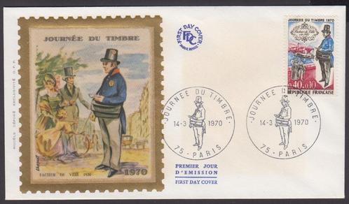 FRANKRIJK - FDC [Zijde] - Dag van de Postzegel, Postzegels en Munten, Postzegels | Europa | Frankrijk, Postfris, Verzenden
