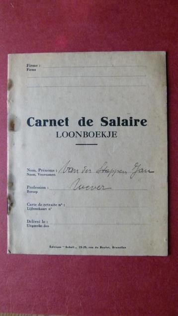 Loonboekje Van der Stappen Jan beschikbaar voor biedingen