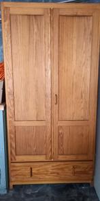 Houten kleerkast met deuren, Huis en Inrichting, Kasten | Kleerkasten, Ophalen, Gebruikt, 200 cm of meer, 50 tot 100 cm